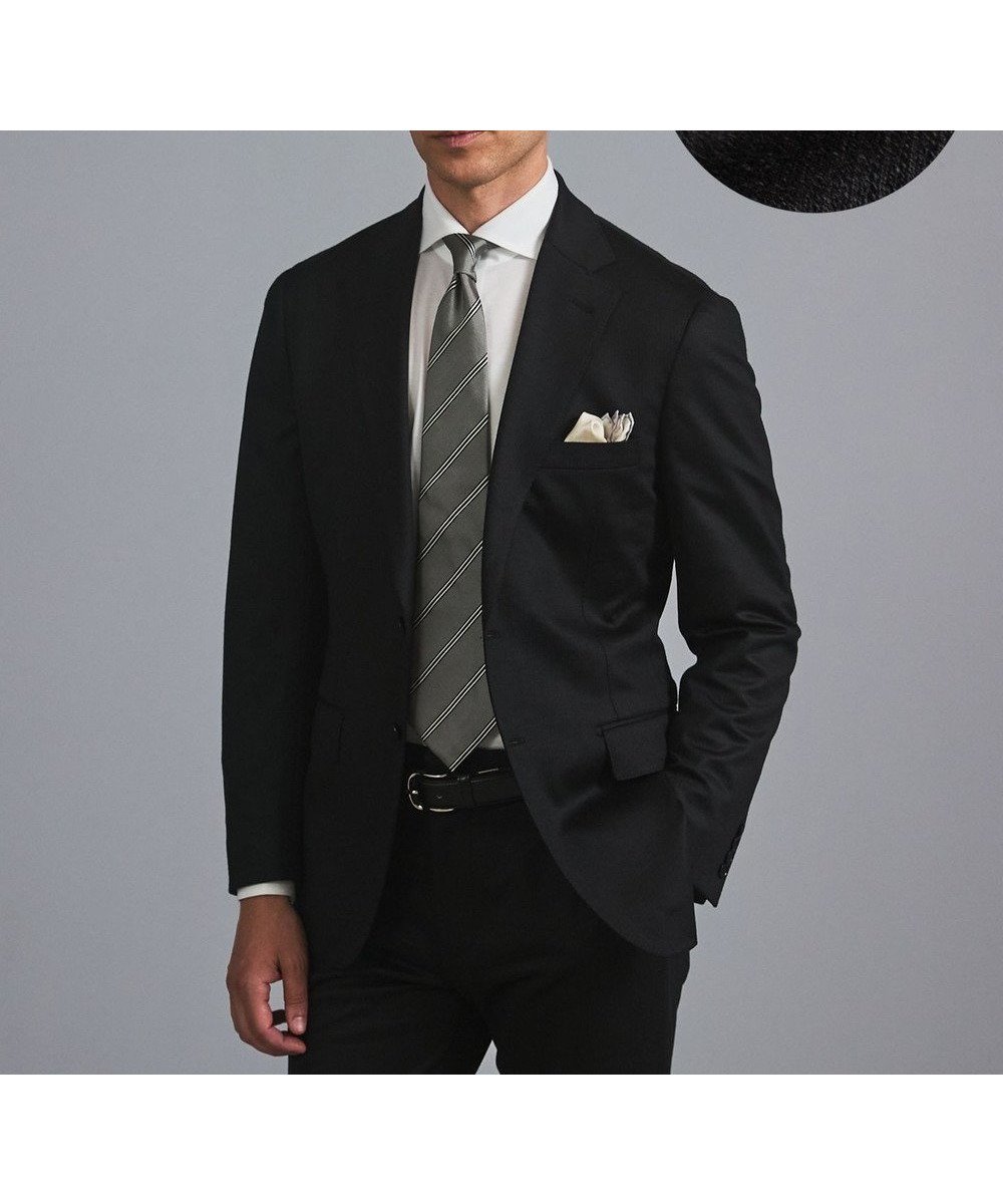 【五大陸/gotairiku / MEN】の新柄/セットアップ対応【洗える/ストレッチ/シワになりにくい】ウォッシャブルジャージー セットアップジャケット_柄(25年モデル) インテリア・キッズ・メンズ・レディースファッション・服の通販 founy(ファニー) 　ファッション　Fashion　メンズファッション　Fashion for Men　アウター　Men's Coats Outerwear　テーラードジャケット　Tailored Jackets & Blazers　シェイプ　Shape, Slim Fit　ジャケット　Jacket, Outerwear　ストレッチ　Stretch, Stretchy Fabric　スーツ　Suit, Formalwear　セットアップ　Set-Up, Coordinated Outfit　メランジ　Melange, Mixed Yarn　レギュラー　Regular, Standard Fit　洗える　Machine Washable　A/W・秋冬　Autumn/Winter　ブラック×無地柄|ID: prp329100004689629 ipo3291000000035841826