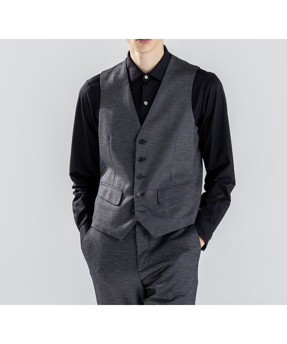 【ジョゼフ オム/JOSEPH HOMME / MEN】の新素材【ストレッチ/しわになりにくい】シルキーウールジャージー ジレ インテリア・キッズ・メンズ・レディースファッション・服の通販 founy(ファニー) 　ファッション　Fashion　メンズファッション　Fashion for Men　アウター　Men's Coats Outerwear　シェイプ　Shape, Slim Fit　ジャケット　Jacket, Outerwear　ストレッチ　Stretch, Stretchy Fabric　フラップ　Flap, Flap Pocket　フロント　Front, Front Design　ベーシック　Basic, Essential　ポケット　Pocket, Pocket Detail　A/W・秋冬　Autumn/Winter　ライトグレー系|ID: prp329100004689631 ipo3291000000033869017