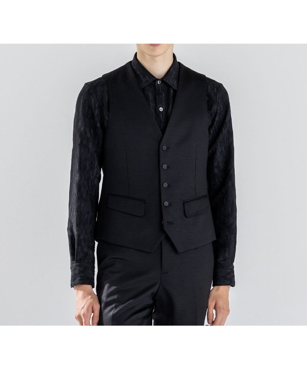 【ジョゼフ オム/JOSEPH HOMME / MEN】の新素材【ストレッチ/しわになりにくい】シルキーウールジャージー ジレ インテリア・キッズ・メンズ・レディースファッション・服の通販 founy(ファニー) 　ファッション　Fashion　メンズファッション　Fashion for Men　アウター　Men's Coats Outerwear　シェイプ　Shape, Slim Fit　ジャケット　Jacket, Outerwear　ストレッチ　Stretch, Stretchy Fabric　フラップ　Flap, Flap Pocket　フロント　Front, Front Design　ベーシック　Basic, Essential　ポケット　Pocket, Pocket Detail　A/W・秋冬　Autumn/Winter　ブラック系|ID: prp329100004689631 ipo3291000000033869018