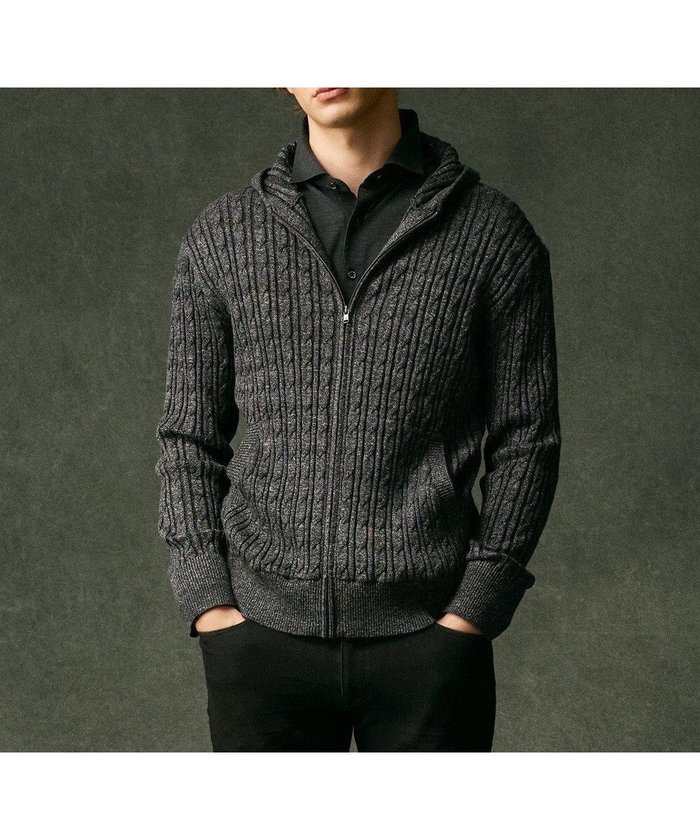 【ジョセフ アブード/JOSEPH ABBOUD / MEN】の【オリジナルオーガニックコットン使用/サスティナブル】JOE COTTONケーブル ニットパーカー インテリア・キッズ・メンズ・レディースファッション・服の通販 founy(ファニー) https://founy.com/ ファッション Fashion メンズファッション Fashion for Men トップス・カットソー Cut & Sew Tops ニット・セーター / 定番トップス Knit Tops & Sweaters パーカー・フーディー / カジュアルコーデ Hoodies & Parkas ストレッチ Stretch, Stretchy Fabric セーター Sweater, Knitwear パーカー Hoodie, Parka A/W・秋冬 Autumn/Winter 新作・新入荷 New Arrivals / New In おすすめ Recommended / Our Picks |ID: prp329100004689636 ipo3291000000033869031