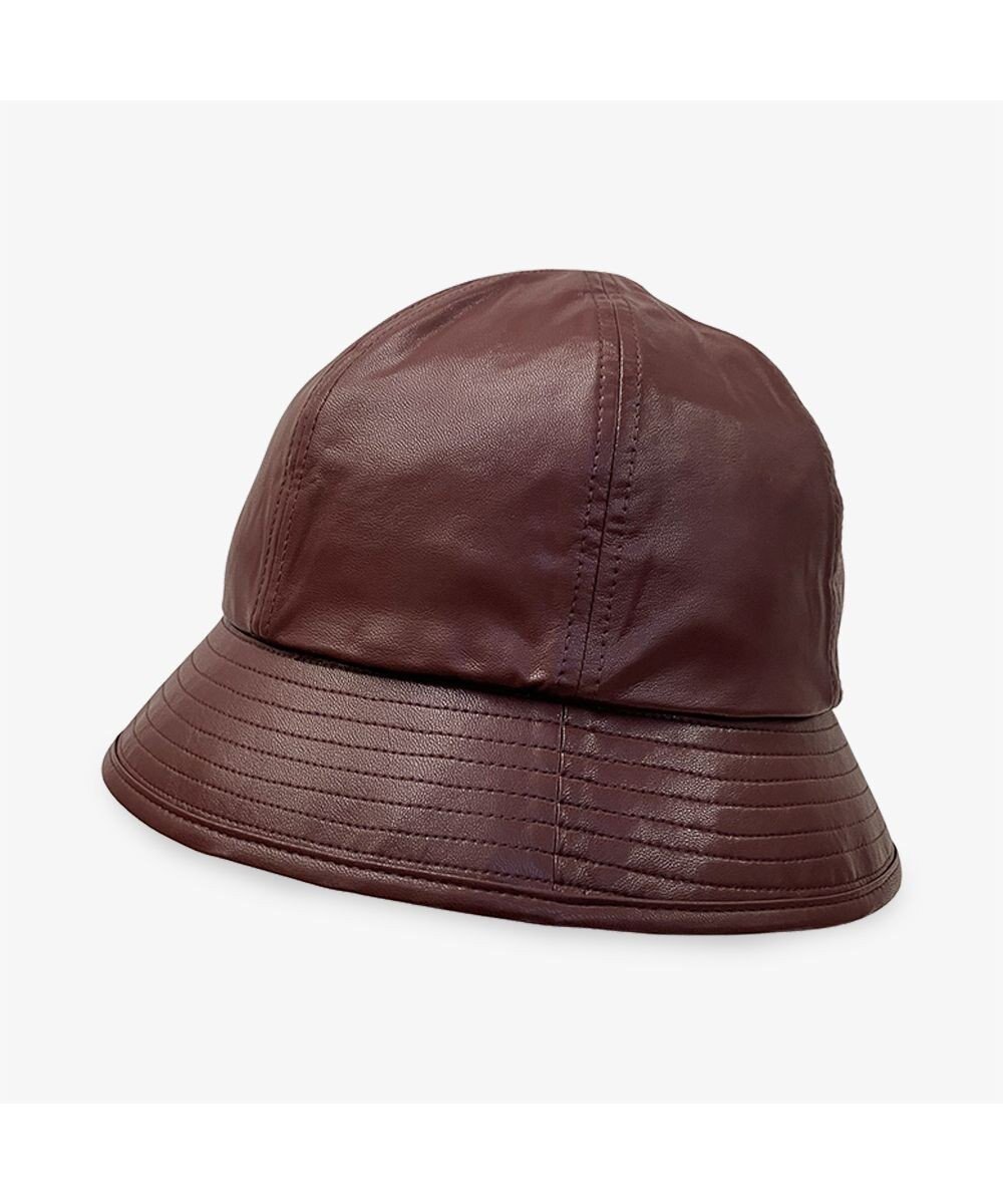 【林八百吉商店/HAYASHIYAOKICHI】のun chapeau エコレザーメトロハット インテリア・キッズ・メンズ・レディースファッション・服の通販 founy(ファニー) 　ファッション　Fashion　レディースファッション　Fashion for Women　キャップ&ハット　Hats & Caps　クラウン　Crown, Royal Motif　帽子　Hat, Headwear　A/W・秋冬　Autumn/Winter　ワイン|ID: prp329100004689640 ipo3291000000033869045
