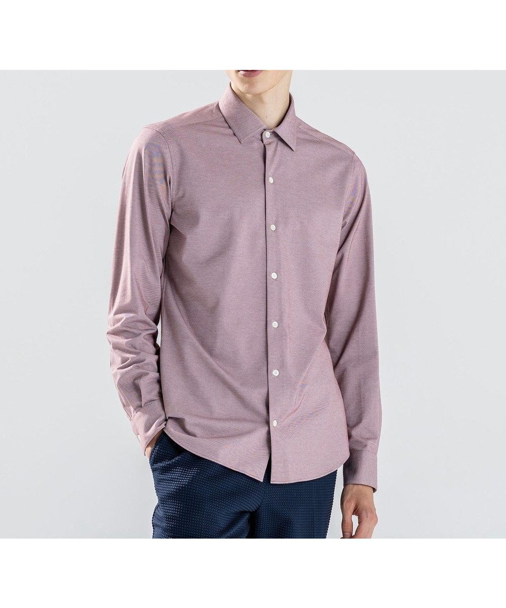 【ジョゼフ オム/JOSEPH HOMME / MEN】の【洗える/ストレッチ】ハイゲージコットンジャージー 長袖レギュラーカラーシャツ インテリア・キッズ・メンズ・レディースファッション・服の通販 founy(ファニー) 　ファッション　Fashion　メンズファッション　Fashion for Men　トップス・カットソー　Cut & Sew Tops　メンズシャツ　Shirts　シェイプ　Shape, Slim Fit　シンプル　Simple, Minimal　ジャケット　Jacket, Outerwear　ストレッチ　Stretch, Stretchy Fabric　ポケット　Pocket, Pocket Detail　洗える　Machine Washable　A/W・秋冬　Autumn/Winter　長袖　Long Sleeve, Full Sleeve　ピンク系|ID: prp329100004689642 ipo3291000000033869051