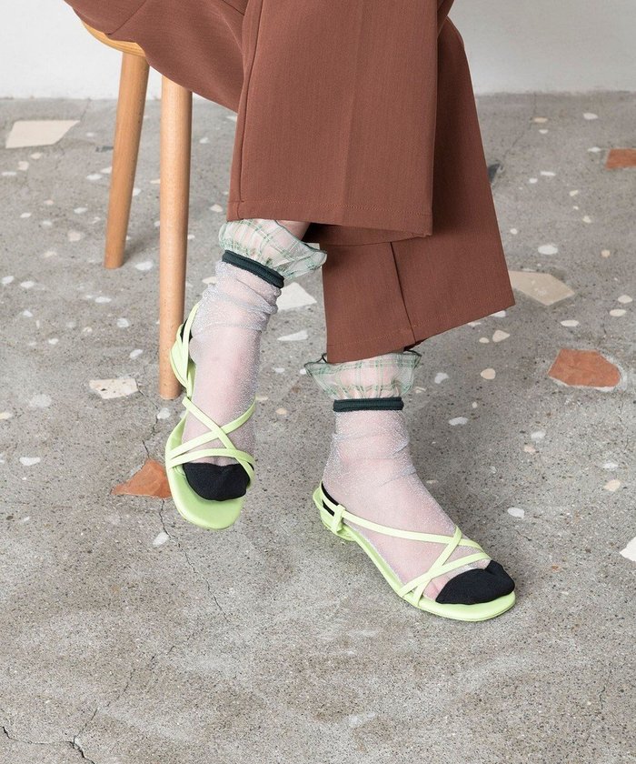【トリコテ/Tricote】のフリルチェックソックス インテリア・キッズ・メンズ・レディースファッション・服の通販 founy(ファニー) https://founy.com/ ファッション Fashion レディースファッション Fashion for Women ソックス&靴下 Socks & Hosiery レッグウェア・ストッキング Legwear & Hosiery アクセサリー Fashion Accessories シアー Sheer, See-Through ソックス Socks, Hosiery タンブラー Tumbler, Travel Mug チェック Check, Plaid, Tartan チュール Tulip, Tulip Motif フリル Frill, Ruffle ミュール Mule, Backless Shoes |ID: prp329100004689649 ipo3291000000033869074