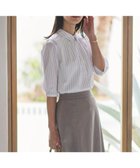 【ジェイ プレス/J.PRESS】の【洗える】BEZ空羽ストライプ 前開き シャツカラー ブラウス ホワイト系1|ID: prp329100004689663 ipo3291000000033869166