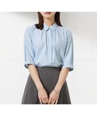【ジェイ プレス/J.PRESS】の【洗える】BEZ空羽ストライプ 前開き シャツカラー ブラウス シーブルー系1|ID: prp329100004689663 ipo3291000000033869167