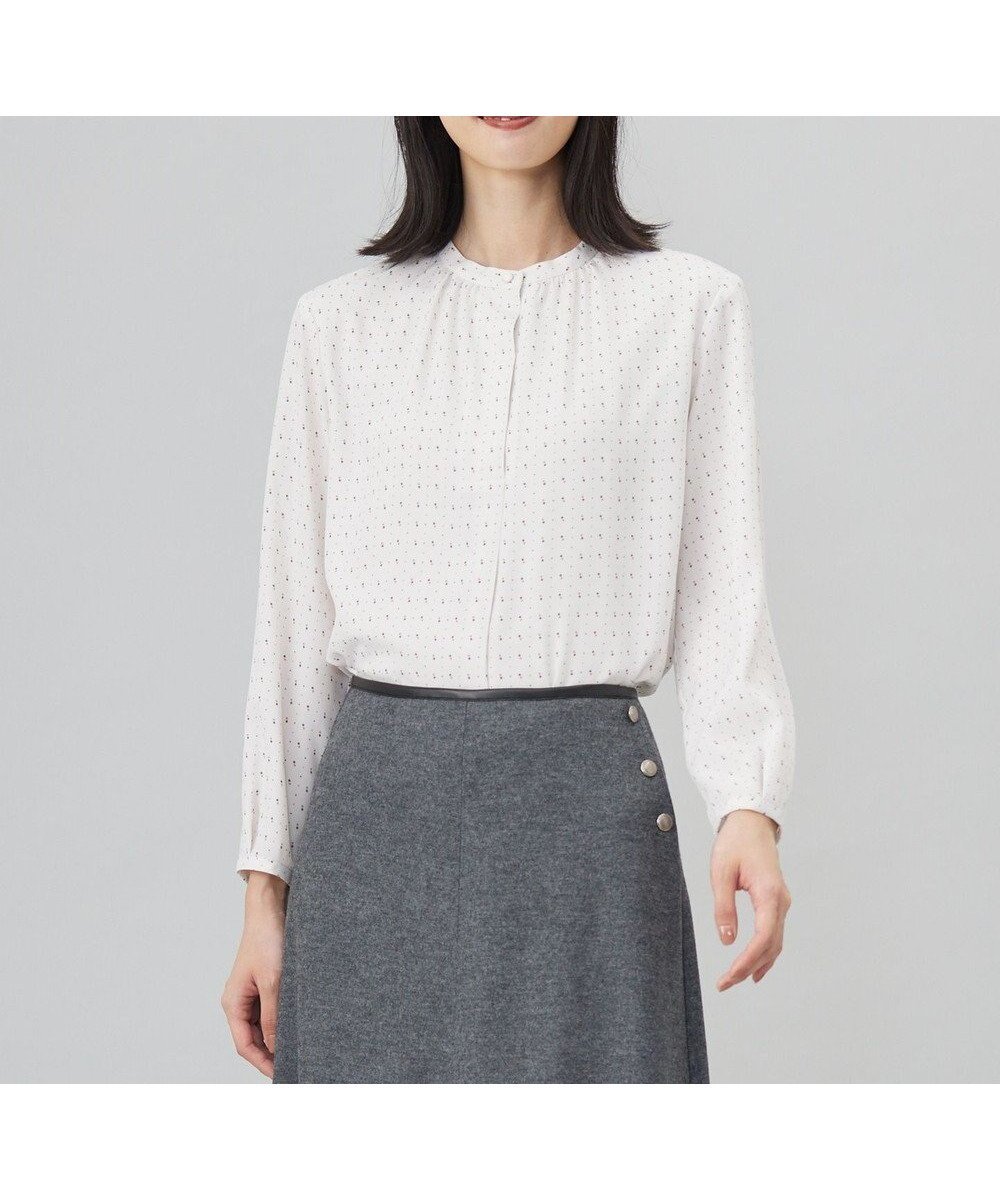 【ジェイ プレス/J.PRESS】の幾何プリント カットソー インテリア・キッズ・メンズ・レディースファッション・服の通販 founy(ファニー) ファッション Fashion レディースファッション Fashion for Women トップス・カットソー Cut & Sew Tops シャツ・ブラウス・オフィスカジュアル Elegant Blouses & Button-Ups ロングTシャツ・Tシャツ Longline T-Shirts & Tees カットソー・ベーシックTシャツ Cut-and-Sewn Tops / Stretch Tees & Basics インナー Innerwear カットソー Cut and Sewn Top カーディガン Cardigan, Knitwear ジャケット Jacket, Outerwear スクエア Square, Square Shape ドット Polka Dot, Dot Pattern ドレープ Drape, Draping Fabric プリント Print, Printed Pattern エレガント 上品 Elegant A/W・秋冬 Autumn/Winter ビジネス 仕事 通勤 Business / Work / Commuting グレージュベース系5|ID: prp329100004689668 ipo3291000000034695756