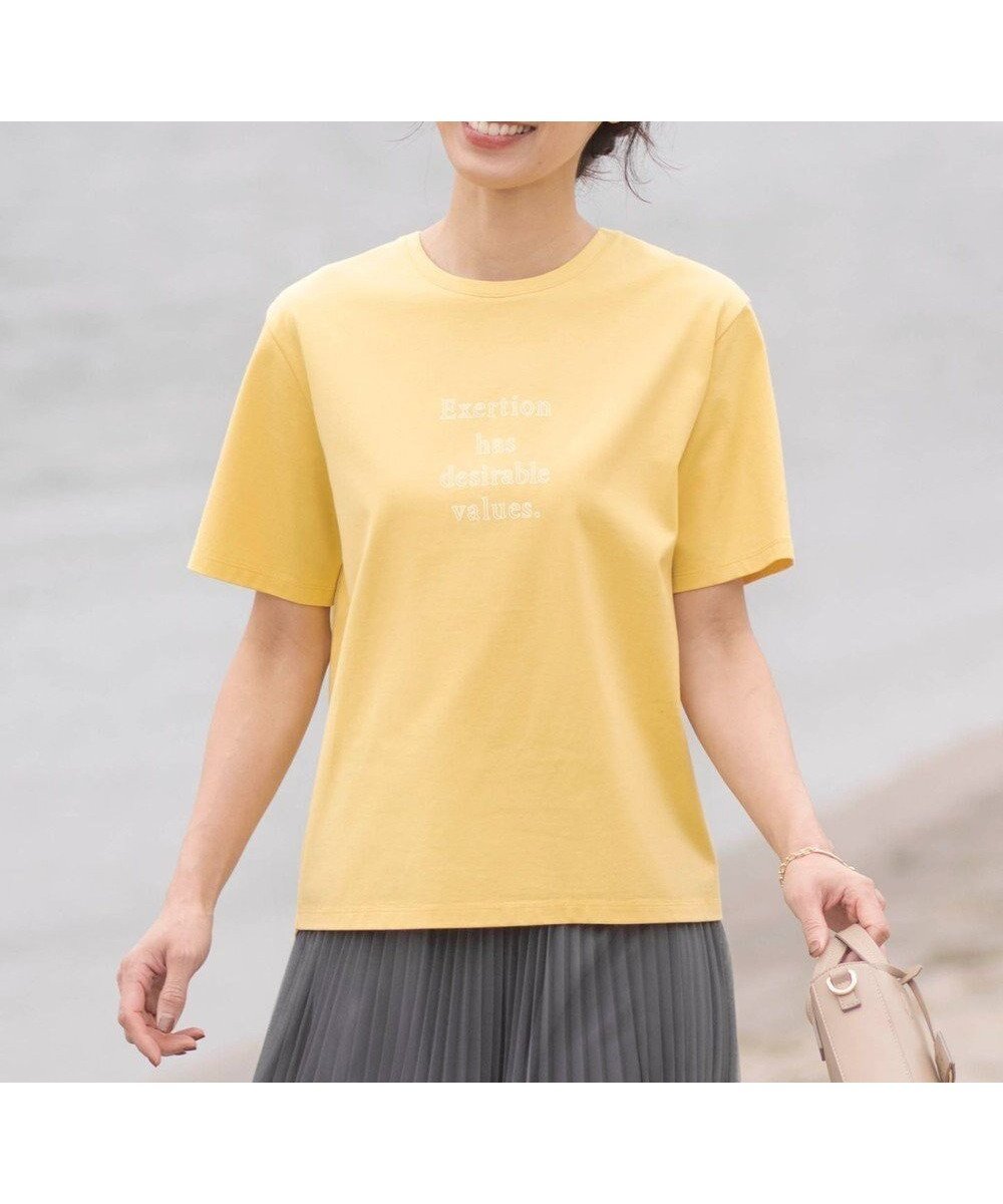 【ジェイ プレス/J.PRESS】のロゴTシャツ インテリア・キッズ・メンズ・レディースファッション・服の通販 founy(ファニー) 　ファッション　Fashion　レディースファッション　Fashion for Women　トップス・カットソー　Cut & Sew Tops　シャツ・ブラウス・オフィスカジュアル　Elegant Blouses & Button-Ups　ロングTシャツ・Tシャツ　Longline T-Shirts & Tees　カットソー・ベーシックTシャツ　Cut-and-Sewn Tops / Stretch Tees & Basics　オレンジ　Orange　春　Spring　カットソー　Cut and Sewn Top　シルケット　Silket, Silky Cotton　シンプル　Simple, Minimal　ボトム　Bottoms, Lower Wear　ボーダー　Border, Stripe　無地　Plain, Solid Color　S/S・春夏　SS, Spring/Summer, Warm Season　夏　Summer　マリーゴールド系|ID: prp329100004689681 ipo3291000000033869333