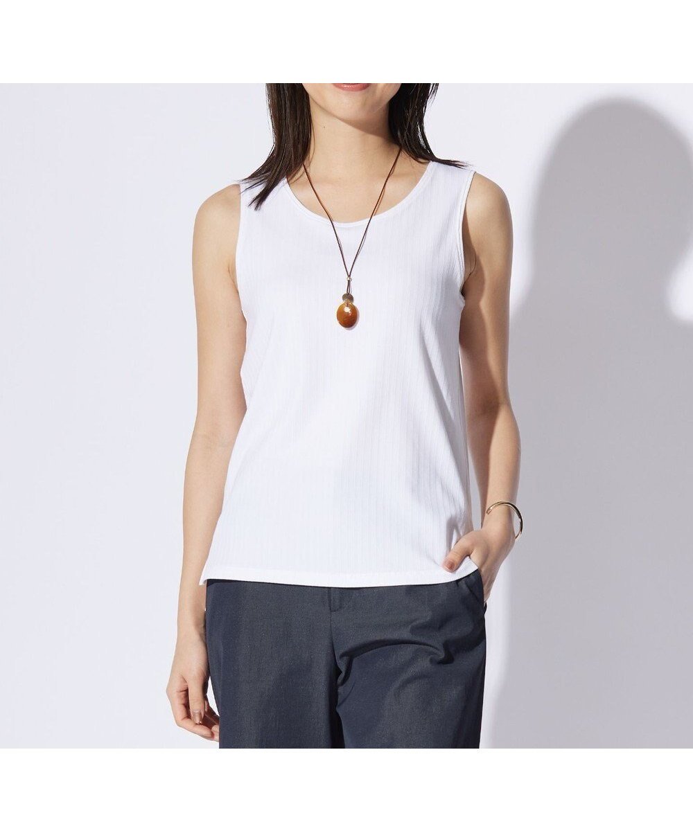 【ジェイ プレス/J.PRESS】のワイドリブジャージー ノースリーブ カットソー 人気、トレンドファッション・服の通販 founy(ファニー) 　ファッション　Fashion　レディースファッション　Fashion for Women　トップス・カットソー　Cut & Sew Tops　キャミソール&ノースリーブ　Camisoles & Sleeveless Tops　カットソー・ベーシックTシャツ　Cut-and-Sewn Tops / Stretch Tees & Basics　春　Spring　カットソー　Cut and Sewn Top　スリット　Slit, Slit Detail　タンク　Tank Top, Sleeveless Top　ノースリーブ　Sleeveless, No-Sleeve　バランス　Balance, Style Balance　ボトム　Bottoms, Lower Wear　ワイドリブ　Wide Rib, Wide Ribbed Knit　S/S・春夏　SS, Spring/Summer, Warm Season　夏　Summer　エレガント 上品　Elegant　 other-1|ID: prp329100004689706 ipo3291000000033869484