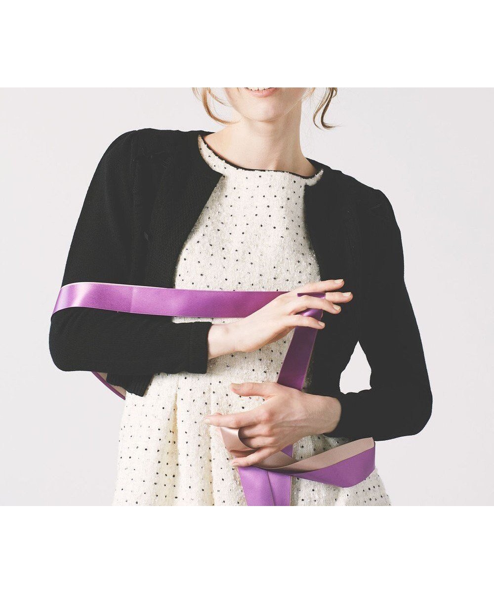 【トッカ/TOCCA】の【洗える】PIXIE KNIT カーディガン インテリア・キッズ・メンズ・レディースファッション・服の通販 founy(ファニー) ファッション Fashion レディースファッション Fashion for Women トップス・カットソー Cut & Sew Tops ニット Knit Tops & Sweaters カーディガン・羽織り Layered Style Cardigans カーディガン Cardigan, Knitwear ストレッチ Stretch, Stretchy Fabric ベロア Velour, Soft Velvet リボン Ribbon, Bow エレガント 上品 Elegant 洗える Machine Washable A/W・秋冬 Autumn/Winter 鹿の子 Piqué, Kanoko Fabric ブラック系|ID: prp329100004689793 ipo3291000000034293916