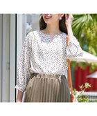 【ティアクラッセ/Tiaclasse】の【洗える】柄プリントブラウス オフホワイト|ID: prp329100004689816 ipo3291000000034696151