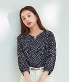 【ティアクラッセ/Tiaclasse】の【洗える】柄プリントブラウス ネイビー|ID: prp329100004689816 ipo3291000000034696152