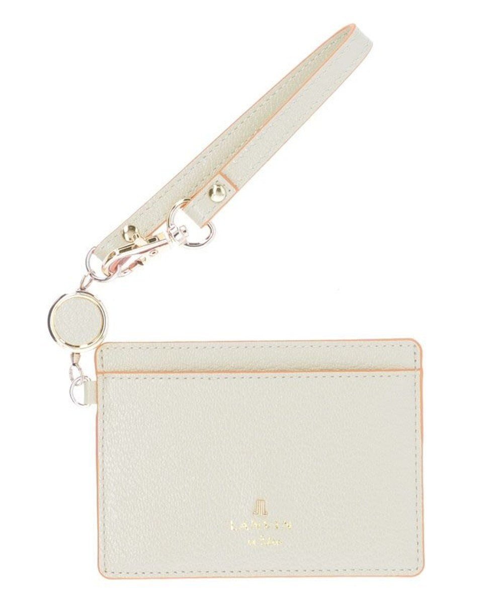 【ランバン オン ブルー/LANVIN en Bleu】のリム リール付きパスケース インテリア・キッズ・メンズ・レディースファッション・服の通販 founy(ファニー)  ファッション Fashion レディースファッション Fashion for Women ミニ財布・二つ折り財布 Wallets & Card Cases シンプル Simple, Minimal エレガント 上品 Elegant 財布 Wallet, Purse オフホワイト|ID: prp329100004689836 ipo3291000000034411530