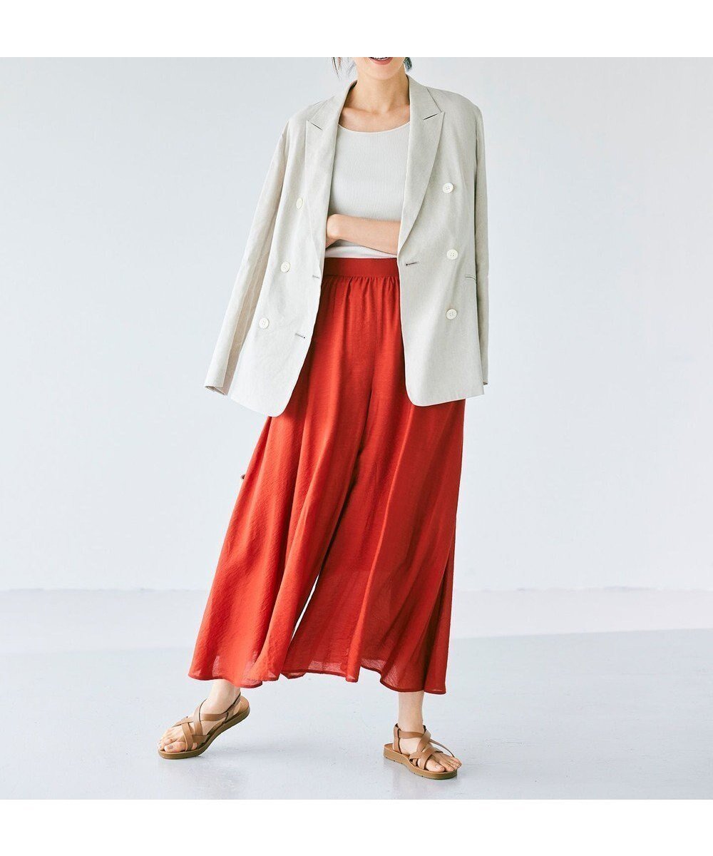 【アンフィーロ 自由区/UNFILO】の【撥水】ヴィンテージライク ギャザーパンツ インテリア・キッズ・メンズ・レディースファッション・服の通販 founy(ファニー) 　ファッション　Fashion　レディースファッション　Fashion for Women　パンツ　Pants & Trousers　ギャザー　Gathered, Ruffled　ビンテージ　Vintage, Retro Style　夏　Summer　春　Spring　S/S・春夏　SS, Spring/Summer, Warm Season　雑誌　Magazine, Fashion Magazine　スカーレット|ID: prp329100004689841 ipo3291000000034222304