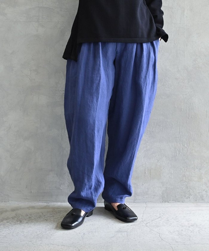 【ムーク/muuc】の〈高品質ベルギーリネン100%〉ウエストゴムあり タックデザインスラックスパンツ インテリア・キッズ・メンズ・レディースファッション・服の通販 founy(ファニー) https://founy.com/ ファッション Fashion レディースファッション Fashion for Women パンツ Pants & Trousers 春 Spring キャンバス Canvas, Canvas Fabric スラックス Slacks, Dress Pants 定番 Standard, Basic Item 手編み Hand-Knitted, Handmade Knit パターン Pattern, Design Print リネン Linen, Linen Fabric S/S・春夏 SS, Spring/Summer, Warm Season 再入荷 Restock / Back in Stock 夏 Summer エレガント 上品 Elegant |ID: prp329100004689866 ipo3291000000034424122