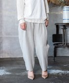 【ムーク/muuc】の〈高品質ベルギーリネン100%〉ウエストゴムあり タックデザインスラックスパンツ ベージュ|ID: prp329100004689866 ipo3291000000034424124