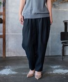 【ムーク/muuc】の〈高品質ベルギーリネン100%〉ウエストゴムあり タックデザインスラックスパンツ ブラック|ID: prp329100004689866 ipo3291000000034424125