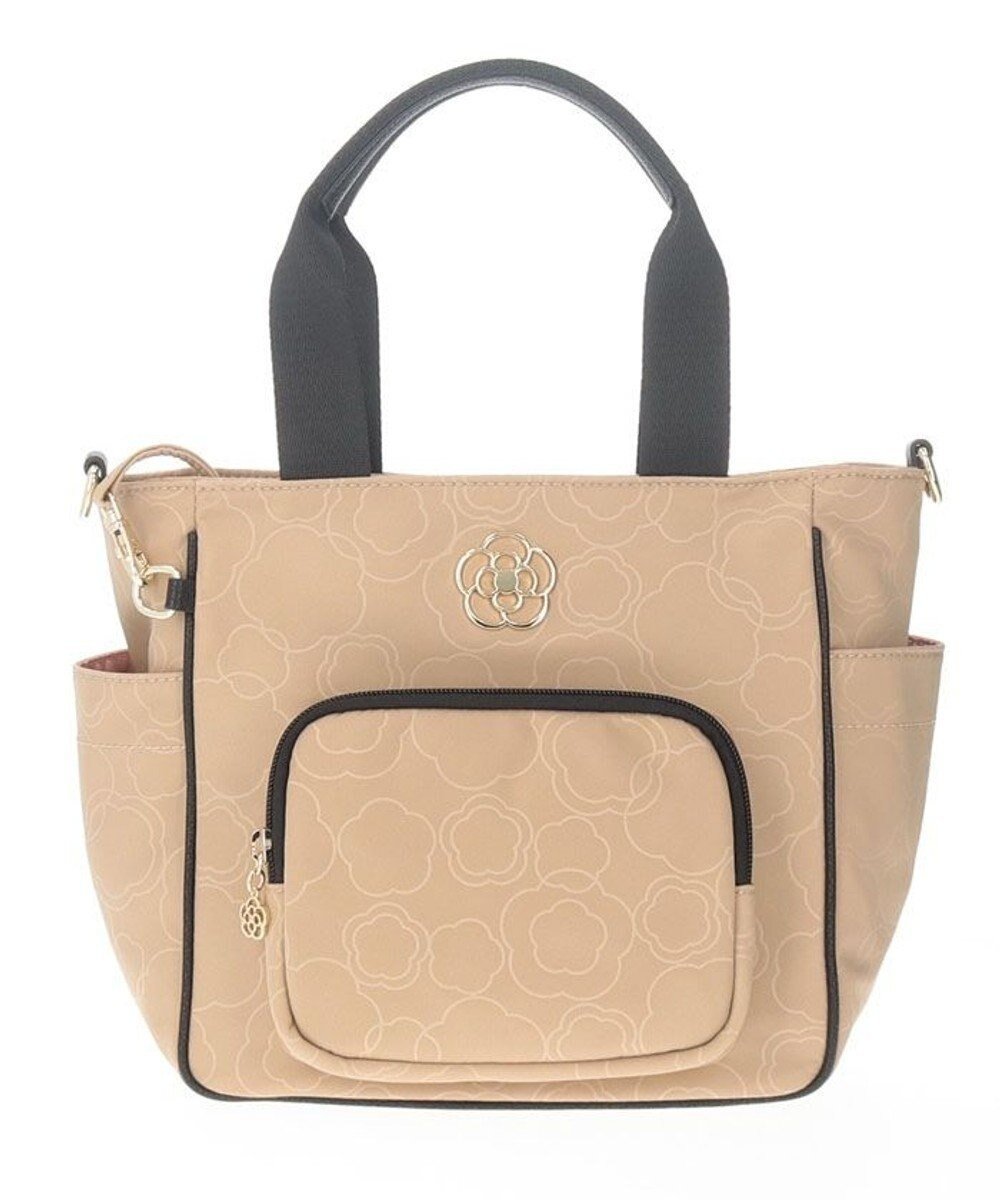 【クレイサス/CLATHAS】のフレイム 2WAYトートバッグ インテリア・キッズ・メンズ・レディースファッション・服の通販 founy(ファニー) ファッション Fashion レディースファッション Fashion for Women バッグ Bags プリント Print, Printed Pattern ポケット Pocket, Pocket Detail ポーチ Pouch, Small Case エレガント 上品 Elegant 旅行 Travel ベージュ|ID: prp329100004691513 ipo3291000000034338090