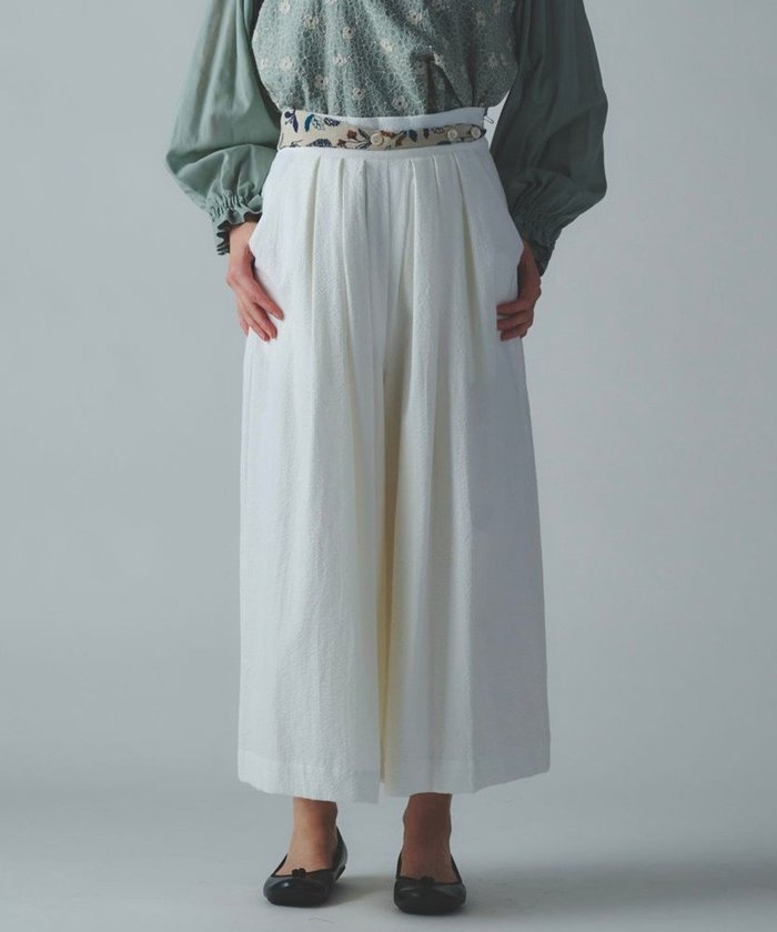 【ムーク/muuc】の〈心地よいコットン・シアサッカー生地〉筆記帳刺繍ベルトデザイン切り替え 後ろゴム有り フレアーパンツ インテリア・キッズ・メンズ・レディースファッション・服の通販 founy(ファニー) https://founy.com/ ファッション Fashion レディースファッション Fashion for Women パンツ Pants & Trousers ベルト&ウエストマーク Belts & Waist Accessories 春 Spring キャンバス Canvas, Canvas Fabric サッカー Seersucker, Summer Fabric 定番 Standard, Basic Item 手編み Hand-Knitted, Handmade Knit パターン Pattern, Design Print モチーフ Motif, Design Theme ロング Long, Long-Length ワイド Wide, Wide Fit S/S・春夏 SS, Spring/Summer, Warm Season 再入荷 Restock / Back in Stock 夏 Summer |ID: prp329100004691535 ipo3291000000034424206