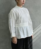 【ムーク/muuc】の〈高品質ベルギーリネン100%〉〈通年着られる〉カットジャカード生地デザイン袖 クラシカルシルエットのブラウス ホワイト|ID: prp329100004691539 ipo3291000000034424214