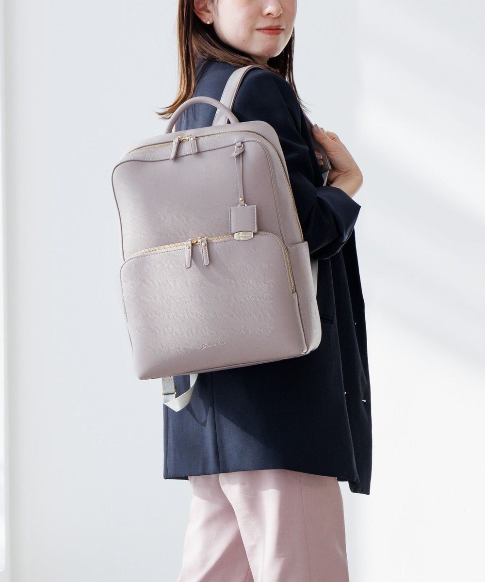 【エースバッグズアンドラゲッジ/ACE BAGS & LUGGAGE】の【雑誌掲載】 Jewelna Rose フレイヤ・リュック2 A4サイズ 13.3インチPC 16126 ジュエルナローズ 通勤 ビジネスバッグ インテリア・キッズ・メンズ・レディースファッション・服の通販 founy(ファニー) 　ファッション　Fashion　レディースファッション　Fashion for Women　バッグ　Bags　アクセサリー　Fashion Accessories　春　Spring　クッション　Cushion, Throw Pillow　抗菌　Antibacterial, Bacteria-Resistant　シルバー　Silver, Metallic Silver　雑誌　Magazine, Fashion Magazine　ダブル　Double, Double-Breasted　チェック　Check, Plaid, Tartan　チャーム　Charm, Pendant　フォルム　Silhouette, Form　フロント　Front, Front Design　プレート　Plate, Dish　ポケット　Pocket, Pocket Detail　リュック　Backpack, Rucksack　ワーク　Workwear, Utility Style　おすすめ　Recommended / Our Picks　ビジネス 仕事 通勤　Business / Work / Commuting　ライトグレー|ID: prp329100004691563 ipo3291000000034256499