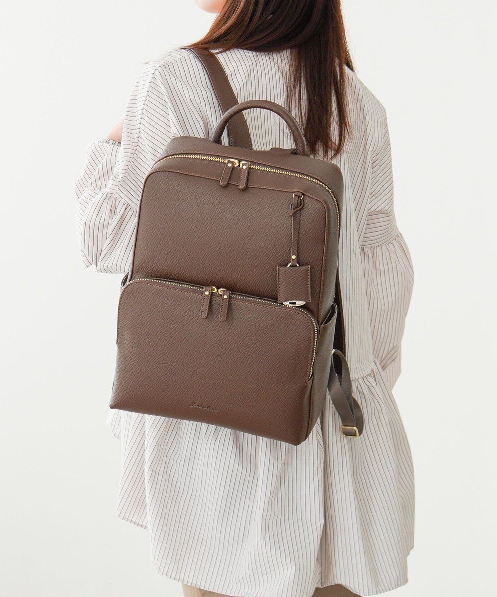 【エースバッグズアンドラゲッジ/ACE BAGS & LUGGAGE】の【雑誌掲載】 Jewelna Rose フレイヤ・リュック2 A4サイズ 13.3インチPC 16126 ジュエルナローズ 通勤 ビジネスバッグ インテリア・キッズ・メンズ・レディースファッション・服の通販 founy(ファニー) 　ファッション　Fashion　レディースファッション　Fashion for Women　バッグ　Bags　アクセサリー　Fashion Accessories　春　Spring　クッション　Cushion, Throw Pillow　抗菌　Antibacterial, Bacteria-Resistant　シルバー　Silver, Metallic Silver　雑誌　Magazine, Fashion Magazine　ダブル　Double, Double-Breasted　チェック　Check, Plaid, Tartan　チャーム　Charm, Pendant　フォルム　Silhouette, Form　フロント　Front, Front Design　プレート　Plate, Dish　ポケット　Pocket, Pocket Detail　リュック　Backpack, Rucksack　ワーク　Workwear, Utility Style　おすすめ　Recommended / Our Picks　ビジネス 仕事 通勤　Business / Work / Commuting　ダークブラウン|ID: prp329100004691563 ipo3291000000034256500