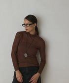 【グレース コンチネンタル/GRACE CONTINENTAL】のシアーリブニットトップ ブラウン|ID: prp329100004691593 ipo3291000000033879226