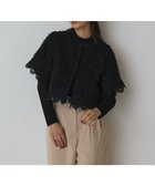 【グレース コンチネンタル/GRACE CONTINENTAL】のフラワー刺繍ニットカーディガン ブラック|ID: prp329100004691612 ipo3291000000033879282