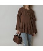 【グレース コンチネンタル/GRACE CONTINENTAL】のシフォンフリルブラウス ブラウン|ID: prp329100004691634 ipo3291000000033879378