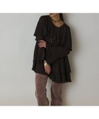 【グレース コンチネンタル/GRACE CONTINENTAL】のシフォンフリルブラウス ダークブラウン|ID: prp329100004691634 ipo3291000000033879379