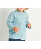 【ミキハウスホットビスケッツ/MIKI HOUSE HOT BISCUITS / KIDS】の【70-120cm】【Everyday Series】ワンポイント 長袖Tシャツ ストームブルー|ID: prp329100004691660 ipo3291000000035659109