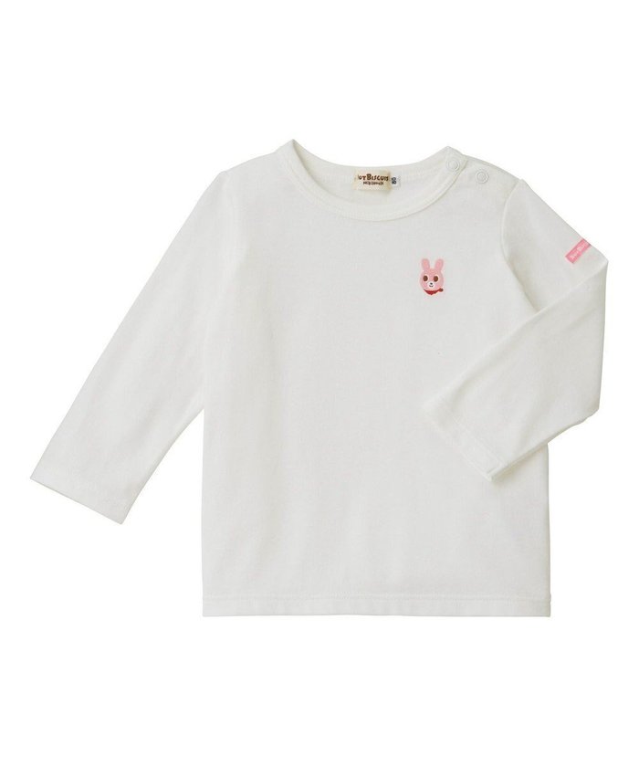 【ミキハウスホットビスケッツ/MIKI HOUSE HOT BISCUITS / KIDS】の【70-140cm】 ワンポイント長袖Tシャツ インテリア・キッズ・メンズ・レディースファッション・服の通販 founy(ファニー) https://founy.com/ ファッション Fashion キッズファッション Fashion for Kids トップス・カットソー Cut & Sew Tops おすすめ Recommended / Our Picks カットソー Cut and Sewn Top ワンポイント One Point, Statement Accent 夏 Summer S/S・春夏 SS, Spring/Summer, Warm Season A/W・秋冬 Autumn/Winter 長袖 Long Sleeve, Full Sleeve |ID: prp329100004691697 ipo3291000000034242286