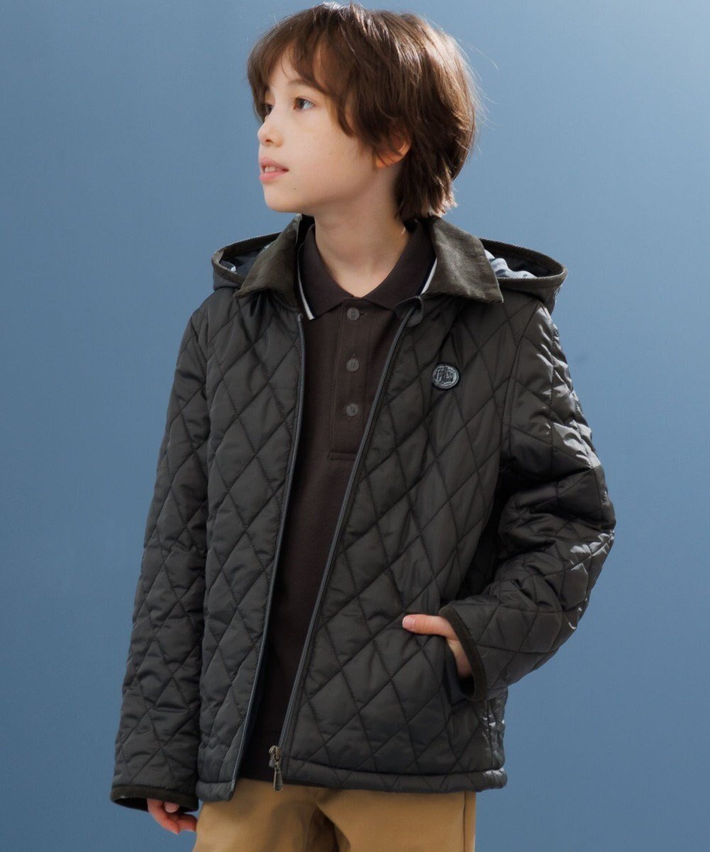 【ジェイ プレス/J.PRESS / KIDS】の【100-130cm】中綿 キルティングコート インテリア・キッズ・メンズ・レディースファッション・服の通販 founy(ファニー) ファッション Fashion キッズファッション Fashion for Kids アウター Coat Outerwear /Kids キルティング Quilted, Quilting キルト Quilt, Quilted Fabric コーデュロイ Corduroy, Cord Fabric ジップアップ Zip-Up, Full Zip ジャケット Jacket, Outerwear スマホ Smartphone, Mobile Device ダウン Down, Puffer トレンド Trend, Trending Now 人気 Popular, Best Seller フォーマル Formal, Dressy 防寒 Cold Protection, Winter-Ready 楽ちん Easy Fit, Comfortable ワンポイント One Point, Statement Accent A/W・秋冬 Autumn/Winter エレガント 上品 Elegant カーキ系|ID: prp329100004691708 ipo3291000000034269260