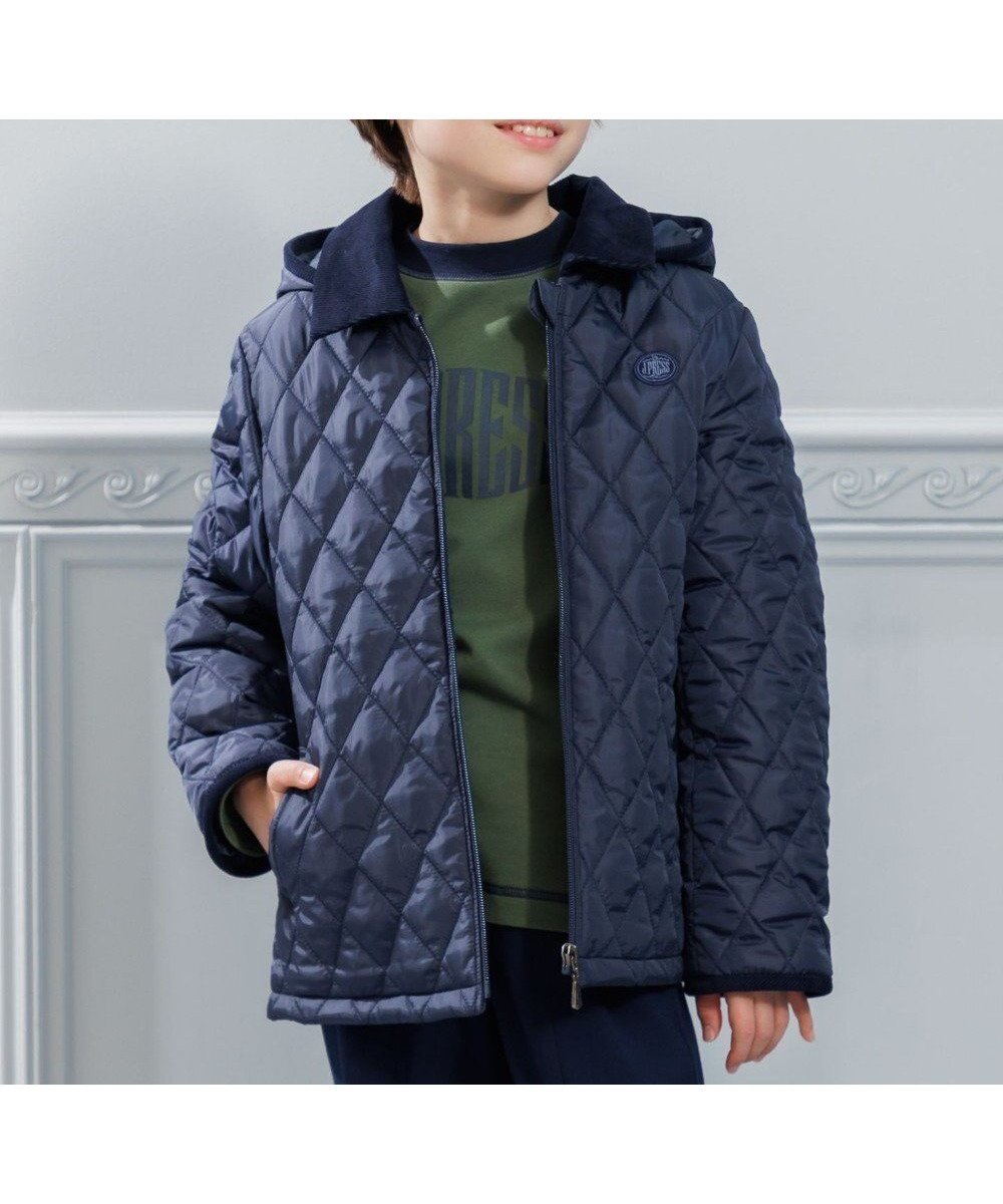 【ジェイ プレス/J.PRESS / KIDS】の【100-130cm】中綿 キルティングコート インテリア・キッズ・メンズ・レディースファッション・服の通販 founy(ファニー) ファッション Fashion キッズファッション Fashion for Kids アウター Coat Outerwear /Kids キルティング Quilted, Quilting キルト Quilt, Quilted Fabric コーデュロイ Corduroy, Cord Fabric ジップアップ Zip-Up, Full Zip ジャケット Jacket, Outerwear スマホ Smartphone, Mobile Device ダウン Down, Puffer トレンド Trend, Trending Now 人気 Popular, Best Seller フォーマル Formal, Dressy 防寒 Cold Protection, Winter-Ready 楽ちん Easy Fit, Comfortable ワンポイント One Point, Statement Accent A/W・秋冬 Autumn/Winter エレガント 上品 Elegant ネイビー系9|ID: prp329100004691708 ipo3291000000034269262
