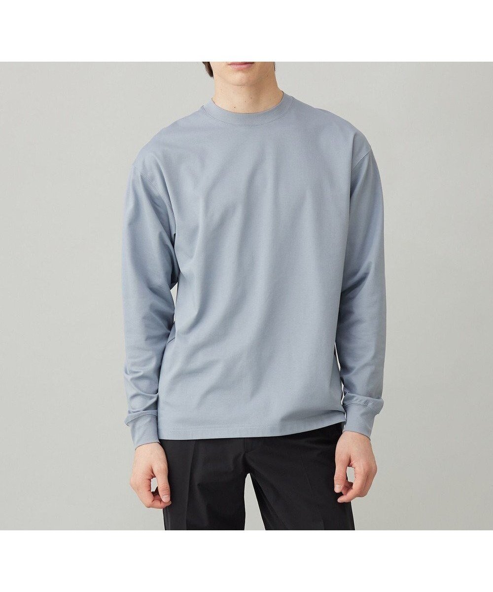 【アンフィーロ/UNFILO / MEN】の【OCEANS web / YouTube 掲載】スマート ストレッチ ロングスリーブTEE インテリア・キッズ・メンズ・レディースファッション・服の通販 founy(ファニー) 　ファッション　Fashion　メンズファッション　Fashion for Men　トップス・カットソー　Cut & Sew Tops　メンズシャツ　Shirts　インナー　Innerwear　春　Spring　カットソー　Cut and Sewn Top　シルケット　Silket, Silky Cotton　ジャケット　Jacket, Outerwear　ストレッチ　Stretch, Stretchy Fabric　スマート　Smart, Elegant　スリーブ　Sleeve, Long Sleeve / Short Sleeve　雑誌　Magazine, Fashion Magazine　ロング　Long, Long-Length　楽ちん　Easy Fit, Comfortable　ワイド　Wide, Wide Fit　S/S・春夏　SS, Spring/Summer, Warm Season　夏　Summer　エレガント 上品　Elegant　ビジネス 仕事 通勤　Business / Work / Commuting　グレー|ID: prp329100004691717 ipo3291000000033879812