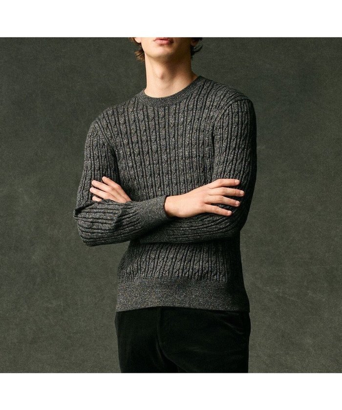 【ジョセフ アブード/JOSEPH ABBOUD / MEN】の【オリジナルオーガニックコットン使用/サスティナブル】JOE COTTONケーブル クルーネックセーター インテリア・キッズ・メンズ・レディースファッション・服の通販 founy(ファニー) https://founy.com/ ファッション Fashion メンズファッション Fashion for Men トップス・カットソー Cut & Sew Tops ニット・セーター / 定番トップス Knit Tops & Sweaters 新作・新入荷 New Arrivals / New In おすすめ Recommended / Our Picks ストレッチ Stretch, Stretchy Fabric セーター Sweater, Knitwear A/W・秋冬 Autumn/Winter |ID: prp329100004691732 ipo3291000000033879912