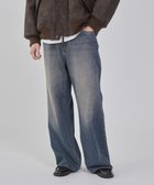 【ウィゴー/WEGO】の【ユニセックス着用ITEM/ウエスト調整可】フレアデニムパンツ デニム中濃加工色|ID: prp329100004691756 ipo3291000000034463924