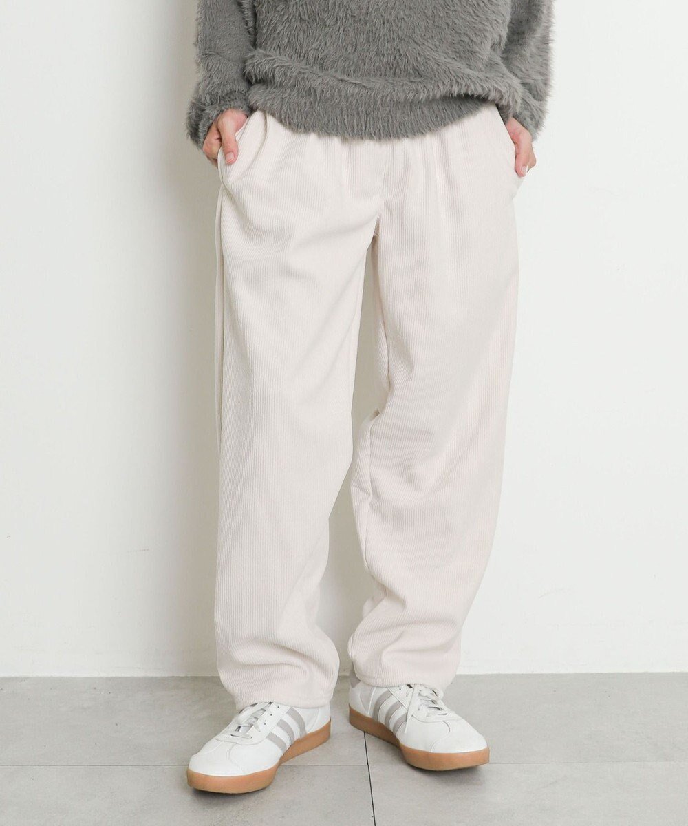 【ウィゴー/WEGO / MEN】の【暖パンツ/SMLサイズ展開】裏ベロアシェフパンツ インテリア・キッズ・メンズ・レディースファッション・服の通販 founy(ファニー) 　ファッション　Fashion　メンズファッション　Fashion for Men　ボトムス　Bottoms　春　Spring　シンプル　Simple, Minimal　スウェット / スエット　Sweatshirt, Sweatwear　スニーカー　Sneakers, Trainers　スマホ　Smartphone, Mobile Device　ベロア　Velour, Soft Velvet　リラックス　Relax, Relaxed Fit　冬　Winter / This Winter　A/W・秋冬　Autumn/Winter　新作・新入荷　New Arrivals / New In　プチプライス・低価格　Affordable / Budget Price　おすすめ　Recommended / Our Picks　ホワイトアイボリー|ID: prp329100004691759 ipo3291000000033880015