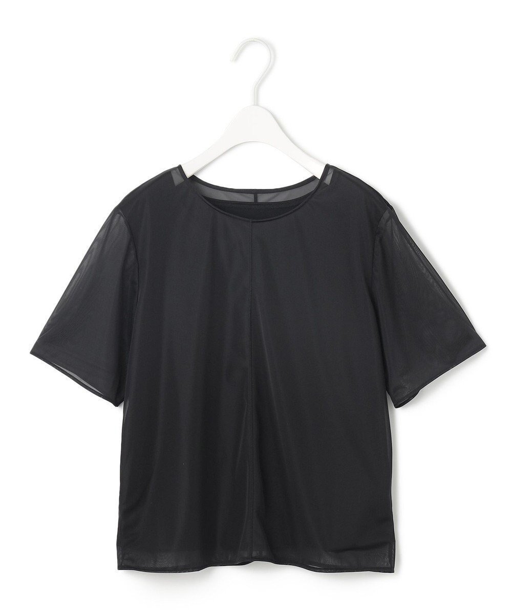 【アイシービー/iCB】の【洗える】ハイゲージチュールコンビ カットソー インテリア・キッズ・メンズ・レディースファッション・服の通販 founy(ファニー) ファッション Fashion レディースファッション Fashion for Women トップス・カットソー Cut & Sew Tops シャツ・ブラウス・オフィスカジュアル Elegant Blouses & Button-Ups ロングTシャツ・Tシャツ Longline T-Shirts & Tees カットソー・ベーシックTシャツ Cut-and-Sewn Tops / Stretch Tees & Basics インナー Innerwear 春 Spring 洗える Machine Washable カットソー Cut and Sewn Top コンパクト Compact, Small Size シアー Sheer, See-Through ジャケット Jacket, Outerwear チュール Tulip, Tulip Motif トレンド Trend, Trending Now パターン Pattern, Design Print S/S・春夏 SS, Spring/Summer, Warm Season 夏 Summer エレガント 上品 Elegant 2025年 2025 2025春夏・S/S Spring/Summer 2025 SS25 ブラック系|ID: prp329100004691772 ipo3291000000033880077