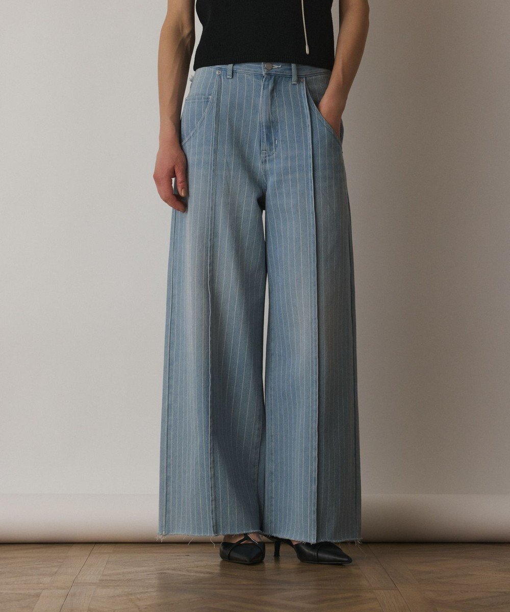 【グレース コンチネンタル/GRACE CONTINENTAL】のヒッコリーデニムワイドパンツ 人気、トレンドファッション・服の通販 founy(ファニー) 　ファッション　Fashion　レディースファッション　Fashion for Women　パンツ　Pants & Trousers　デニムパンツ・ジーンズ・美脚デニム　Denim Jeans & Pants　おすすめ　Recommended / Our Picks　ストライプ　Stripe, Striped Pattern　デニム　Denim, Jeans Material　トレンド　Trend, Trending Now　ワイド　Wide, Wide Fit　夏　Summer　春　Spring　S/S・春夏　SS, Spring/Summer, Warm Season　 other-1|ID: prp329100004691774 ipo3291000000033880082