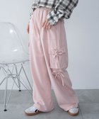 【ウィゴー/WEGO】の【ウエストゴム】リボンカーゴスウェットパンツ ピンク|ID: prp329100004691821 ipo3291000000033880271