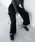 【ウィゴー/WEGO】の【ウエストゴム】リボンカーゴスウェットパンツ ブラック|ID: prp329100004691821 ipo3291000000033880273