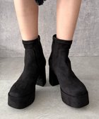 【ウィゴー/WEGO】のストレッチヒールショートブーツ ブラックその他|ID: prp329100004691832 ipo3291000000033880323