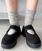 【ウィゴー/WEGO】のムートンタッチメリージェーンシューズ ブラック|ID: prp329100004691836 ipo3291000000033880335