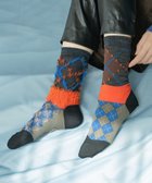 【コキュウ/COQ】の【新色追加/日本製/リバーシブル/ファー/23-25cm】KITSUNE ARGYLE ソックス オレンジ|ID: prp329100004691842 ipo3291000000033880358