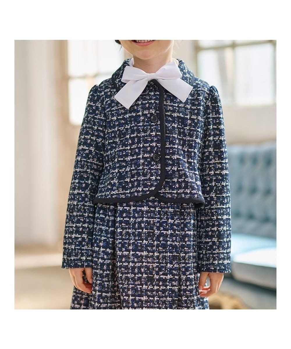 【組曲 / KIDS/KUMIKYOKU】の【110-140㎝】ツイードライクジャージー ジャケット 人気、トレンドファッション・服の通販 founy(ファニー) 　ファッション　Fashion　キッズファッション　Fashion for Kids　アウター　Coat Outerwear /Kids　インナー　Innerwear　ジャケット　Jacket, Outerwear　ツイード　Twill, Twill Weave　トレンド　Trend, Trending Now　プリント　Print, Printed Pattern　 other-1|ID: prp329100004693101 ipo3291000000033886588