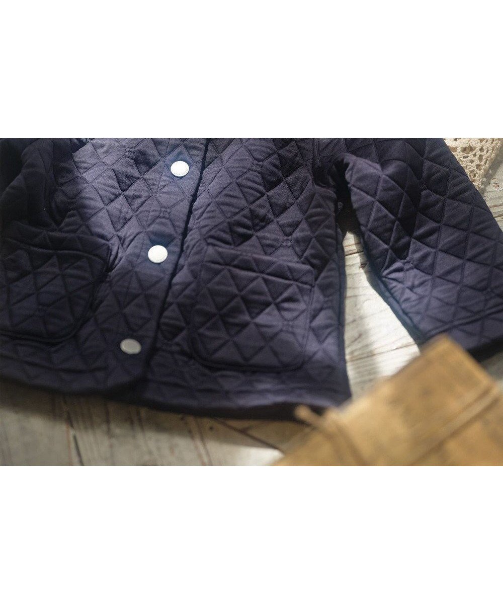 【組曲 / KIDS/KUMIKYOKU】の【80-100cm】フラワーキルトジャガード アウター インテリア・キッズ・メンズ・レディースファッション・服の通販 founy(ファニー) ファッション Fashion キッズファッション Fashion for Kids アウター Coat Outerwear /Kids トップス・カットソー Cut & Sew Tops キルト Quilt, Quilted Fabric スウェット / スエット Sweatshirt, Sweatwear ドット Polka Dot, Dot Pattern A/W・秋冬 Autumn/Winter ネイビー系|ID: prp329100004693119 ipo3291000000034424814