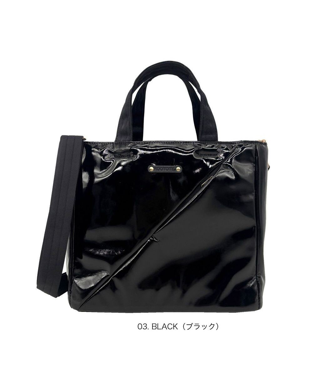 【ルートート/ROOTOTE】の3665【ななめに走るポケットライン】LT.スクエア.スラッシュ-A インテリア・キッズ・メンズ・レディースファッション・服の通販 founy(ファニー) 　ファッション　Fashion　レディースファッション　Fashion for Women　カメラ　Camera Accessories　クール　Cool, Chic　ショルダー　Shoulder, Shoulder Strap　シンプル　Simple, Minimal　スクエア　Square, Square Shape　スマホ　Smartphone, Mobile Device　スマート　Smart, Elegant　財布　Wallet, Purse　フォルム　Silhouette, Form　プリント　Print, Printed Pattern　ポケット　Pocket, Pocket Detail　ポーチ　Pouch, Small Case　ランダム　Random, Irregular　リップ　Lip, Lip Motif　エレガント 上品　Elegant　新作・新入荷　New Arrivals / New In　03:ブラック|ID: prp329100004693123 ipo3291000000033886655