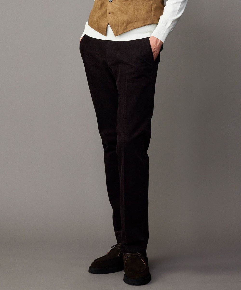 【ジョセフ アブード/JOSEPH ABBOUD / MEN】の【ウエストも伸びる!/ストレッチ/暖かい/オーガニック】オーガニックカルゼストレッチ パンツ インテリア・キッズ・メンズ・レディースファッション・服の通販 founy(ファニー) 　ファッション　Fashion　メンズファッション　Fashion for Men　ボトムス　Bottoms　ウォーム　Warm Fabric　オーガニック　Organic Cotton　ジャケット　Jacket, Outerwear　ストレッチ　Stretch, Stretchy Fabric　防寒　Cold Protection, Winter-Ready　冬　Winter / This Winter　A/W・秋冬　Autumn/Winter　ダークブラウン系|ID: prp329100004693138 ipo3291000000034177235