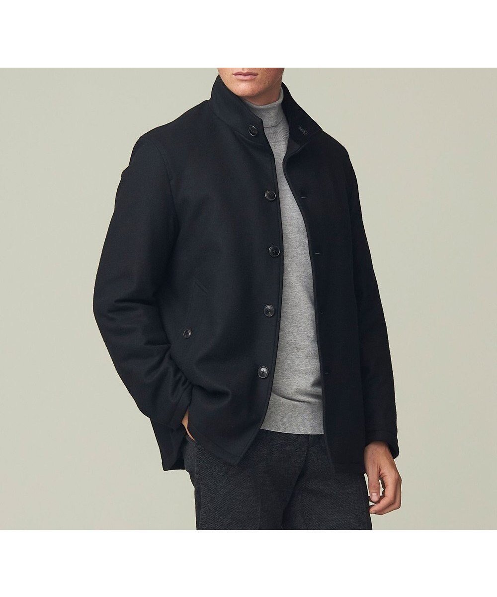 【ジェイ プレス/J.PRESS / MEN】のショートカーコート スタンドカラーブルゾン インテリア・キッズ・メンズ・レディースファッション・服の通販 founy(ファニー) 　ファッション　Fashion　メンズファッション　Fashion for Men　アウター　Men's Coats Outerwear　ブルゾンジャケット / カジュアルアウター　Bomber Jackets & Blousons　インナー　Innerwear　キルティング　Quilted, Quilting　シンプル　Simple, Minimal　ジャケット　Jacket, Outerwear　スタンド　Stand Collar, Upright Stand　バランス　Balance, Style Balance　フィット　Fit, Slim Fit　ブルゾン　Blouson, Bomber Jacket　メルトン　Melton, Heavy Wool　A/W・秋冬　Autumn/Winter　エレガント 上品　Elegant　ネイビー系|ID: prp329100004693142 ipo3291000000033886765