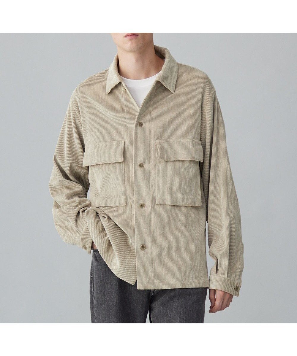 【アンフィーロ/UNFILO / MEN】のリラックス コーデュロイ ブルゾン インテリア・キッズ・メンズ・レディースファッション・服の通販 founy(ファニー) 　ファッション　Fashion　メンズファッション　Fashion for Men　アウター　Men's Coats Outerwear　ブルゾンジャケット / カジュアルアウター　Bomber Jackets & Blousons　ギャザー　Gathered, Ruffled　コーデュロイ　Corduroy, Cord Fabric　ジャケット　Jacket, Outerwear　ストレッチ　Stretch, Stretchy Fabric　ブルゾン　Blouson, Bomber Jacket　ポケット　Pocket, Pocket Detail　リラックス　Relax, Relaxed Fit　A/W・秋冬　Autumn/Winter　ベージュ|ID: prp329100004693146 ipo3291000000033886783